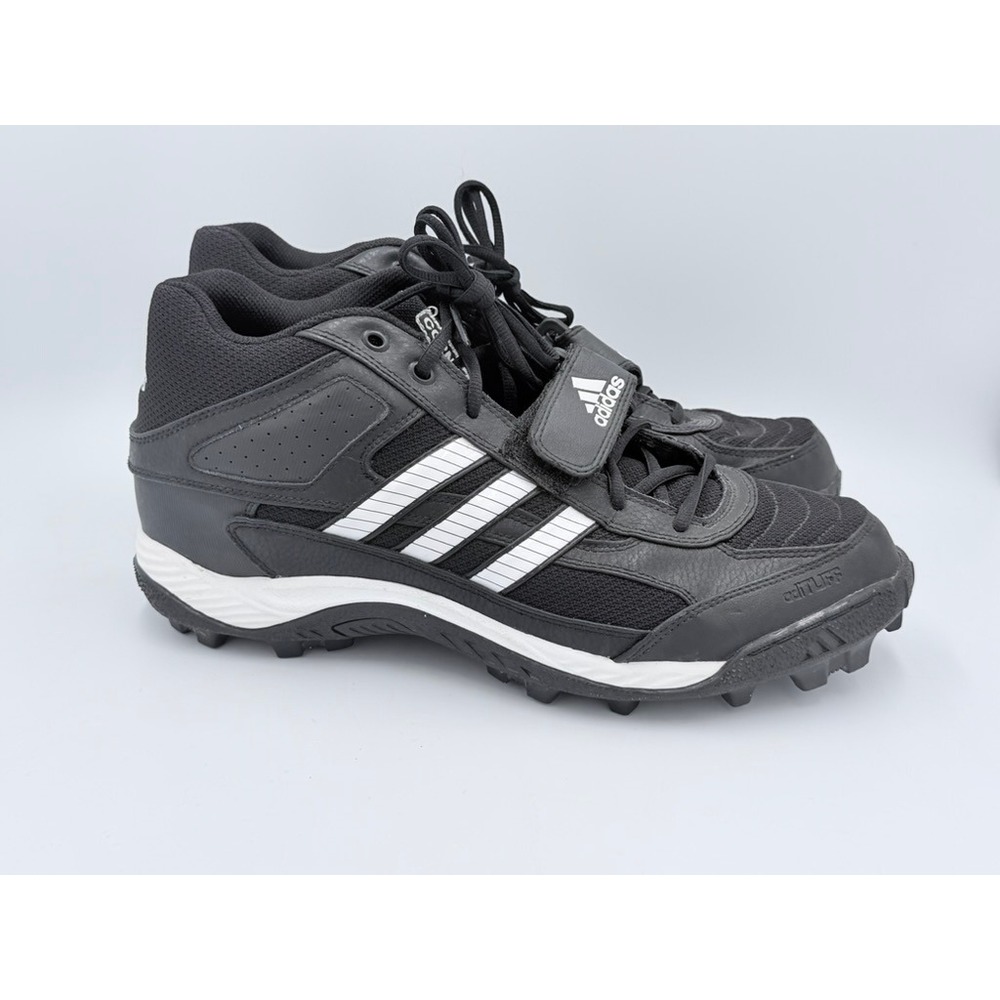 Adidas Cornerblitz Mens Football Cleats Black White 466470 Size 12 Mid Top Turf